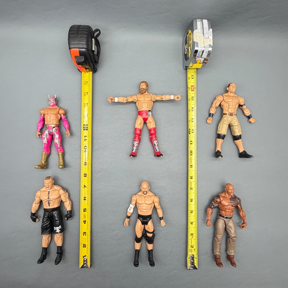 WWE Mattel Action Figure Lot of 6 John Cena The Rock Lesnar Years Vary - Picture 10 of 11